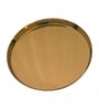 Golden Aluminium Diya With Plate