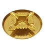 Golden Aluminium Diya With Plate