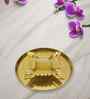 Golden Aluminium Diya With Plate