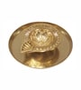 Golden Aluminium Diya With Plate