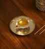 Golden Aluminium Diya With Plate