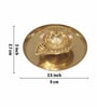 Golden Aluminium Diya With Plate
