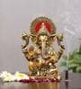 Golden Aluminium Ganesh Statue Religious Idol