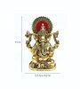 Golden Aluminium Ganesh Statue Religious Idol