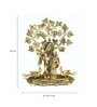 Golden Aluminium Radha Krishna Statue Religious Idol