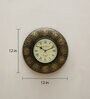 Gold MDF Analog Traditional Wall Clock