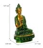 Golden And Green Brass Premium Meditating Blessing Buddha Antique Artifact