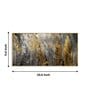 Golden And Silver Feather Glass Finish Horizontal Wall Art