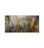 Golden And Silver Feather Glass Finish Horizontal Wall Art