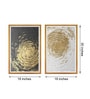 Golden Gold Canvas & MDF Framed Landscape Art Print Set of 2