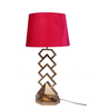 Golden Arrow Table Lamp With Pink Velvet Lampshade