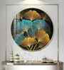 Golden Artwork Acrylic Round Wall Art