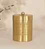 400ML Golden Aura Handcrafted Pure Brass Medium Jar With Lid