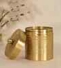 250ML Golden Aura Handmade Brass Small Storage Jar