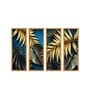 Large Multicolour Canvas Framed Landscape Art Panel Set of 4