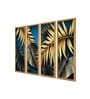 Large Multicolour Canvas Framed Landscape Art Panel Set of 4