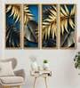 Large Multicolour Canvas Framed Landscape Art Panel Set of 4