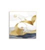 Golden Bird Above the Peaks Glass Finish Square Wall Art