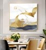 Golden Bird Above the Peaks Glass Finish Square Wall Art