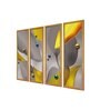 Multicolour Canvas Framed Landscape Art Panel Set of 4