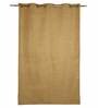 Gold Polyester And Chenille Solid 7 Ft Light Filering Eyelet 2 Door Curtains