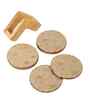 Golden Bloom Coaster with Stand (Set of 6)