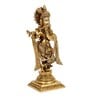 Golden Brass 13.5 Inch Lord Krishna Idol