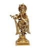 Golden Brass 13.5 Inch Lord Krishna Idol