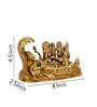 Golden Brass 4.5 Inches Vishnu Parivar Statue