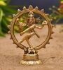 Golden Brass 4 Inches Lord Natraj Statue