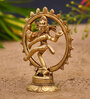 Golden Brass 4 Inches Lord Natraj Statue