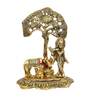 Golden Brass 6.6 Inches Lord Krishna Idol Statue