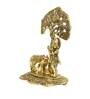 Golden Brass 6.6 Inches Lord Krishna Idol Statue