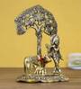 Golden Brass 6.6 Inches Lord Krishna Idol Statue