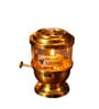 Golden Brass Adjustable Akhand Deep Diya with Glass Cover, 48 Hour Burn Time