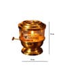 Golden Brass Adjustable Akhand Deep Diya with Glass Cover, 48 Hour Burn Time