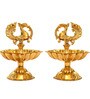 Golden Brass Peacock Design Pooja Diya