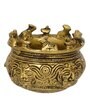 Golden Brass Auspicious Nandi Kalash For Religious Offerings