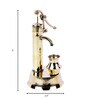 Golden Brass Hand Pump With Matki Abstract Vintage Decor Showpiece