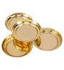 Golden Brass Pooja Thali Set of 4