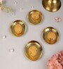 Golden Brass Pooja Thali Set of 4