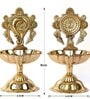 Golden Brass Shankh Chakra Kuber Diya