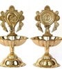 Golden Brass Shankh Chakra Kuber Diya
