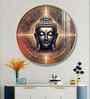 Golden Buddha Aura Acrylic Round Wall Art