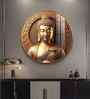 Golden Buddha Aura Acrylic Round Wall Art
