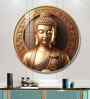 Golden Buddha Aura Acrylic Round Wall Art