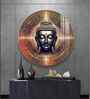 Golden Buddha Aura Acrylic Round Wall Art
