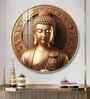 Golden Buddha Aura Acrylic Round Wall Art