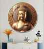 Golden Buddha Aura Acrylic Round Wall Art
