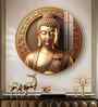 Golden Buddha Aura Acrylic Round Wall Art